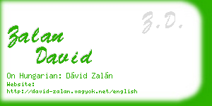 zalan david business card
